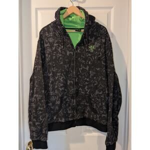 Razer Zone Gaming Men's Full Zip Hoodie Sweatshirt Logo Size 2XL Camouflage